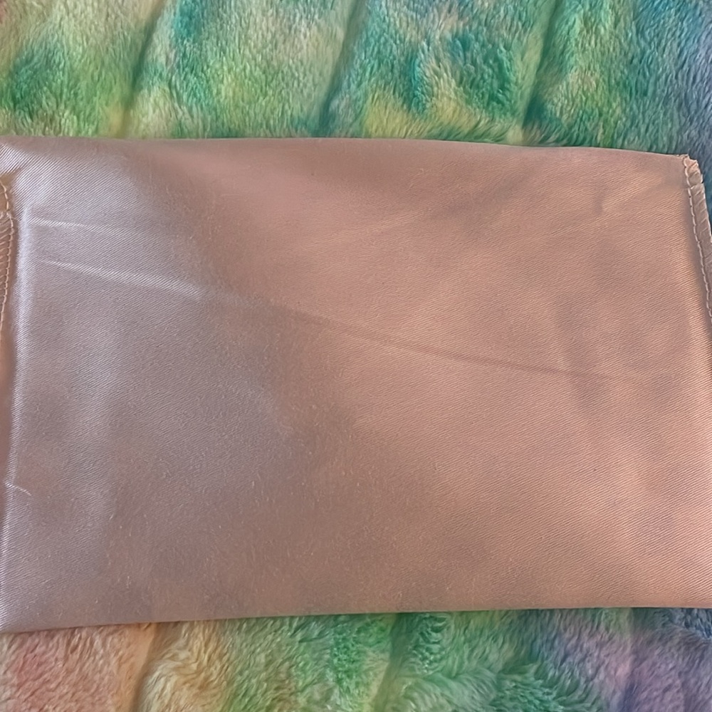 Pink Grey Beige Checkered Wristlet - Picture 5 of 7